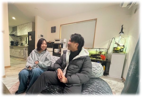 2人でDIYをした自慢のリビング